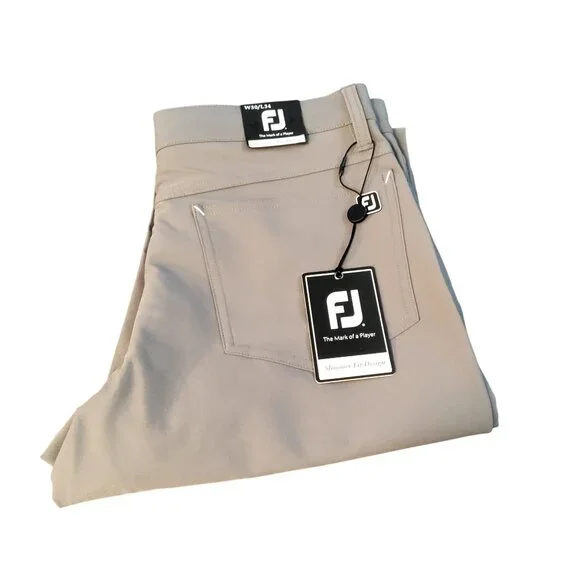 Footjoy Mens Athletic Fit Golf Pants Size 34/34 Polyester/Spandex Gray - Picture 2 of 8